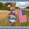 Patriotic Door Sign 4th of July Wreaths for Front Door Hanger Wooden Independence Day Decoration